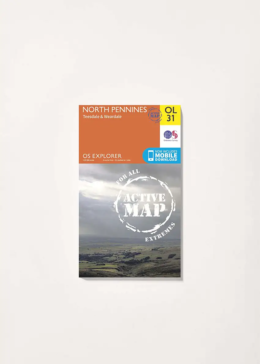 North Pennines - Teesdale & Weardale - OS Explorer Active OL31 Map-179031900