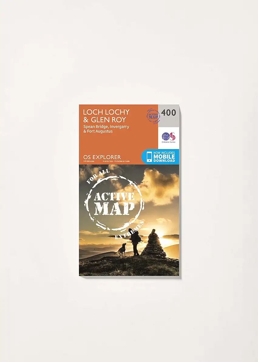 Loch Lochy & Glen Roy - OS Explorer Active 400 Map-179400900
