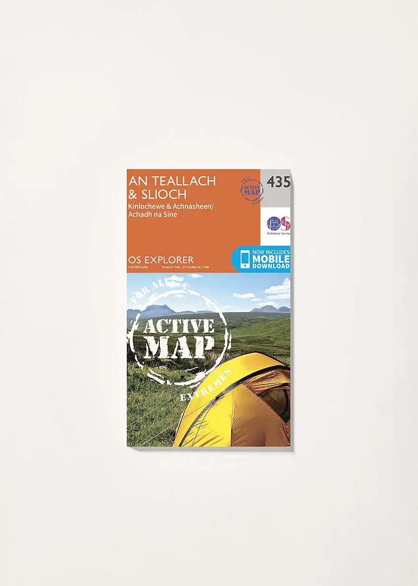 An Teallach & Slioch - OS Explorer Active 435 Map-179435900