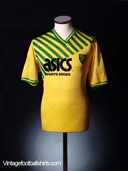 1989-92 Norwich City Match Issue Home Shirt #9 L