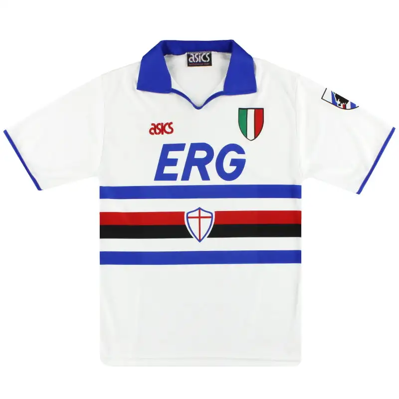 1991-92 Sampdoria Asics Away Shirt *Mint* M