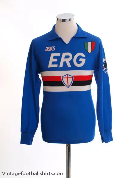 1991-92 Sampdoria Home Shirt L/S S