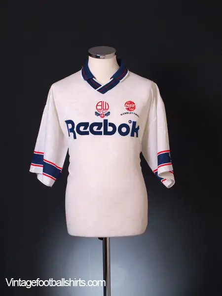 1993-95 Bolton 'The Cola-Cola Cup Final' Home Shirt L