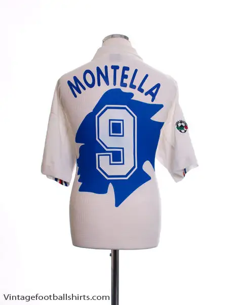 1998-99 Sampdoria Away Shirt Montella #9 M
