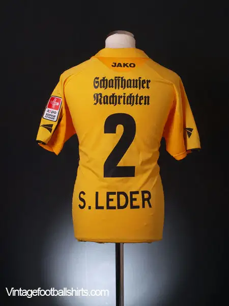 2006-07 FC Schaffhausen Match Issue Shirt S. Leder #2