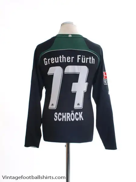 2008-09 Greuther Furth Away Shirt Schrock #17 L/S XS
