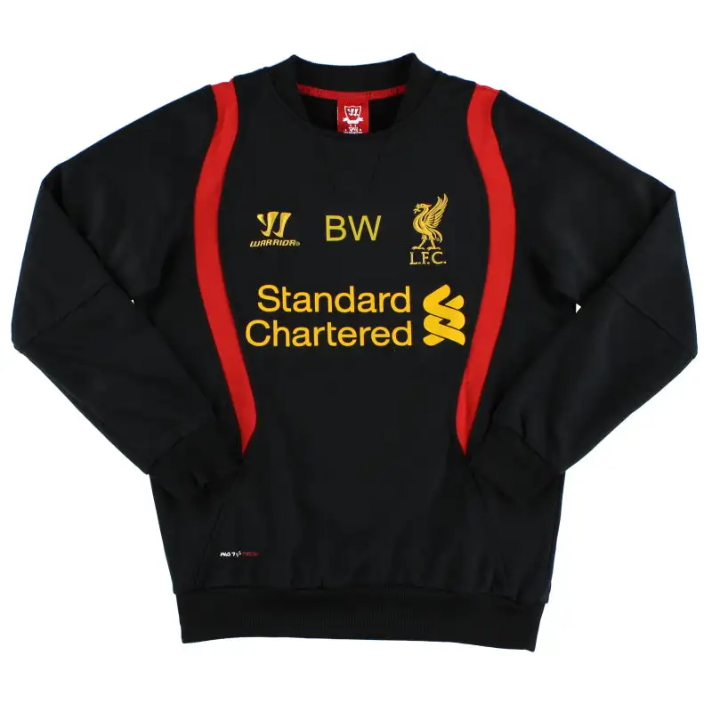 2012-13 Liverpool Warrior Worn Training Jumper 'BW' L/S S