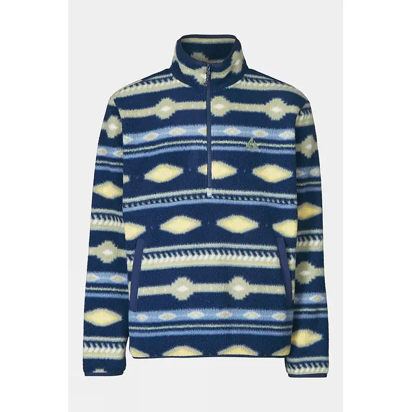 Ayacucho Mens Pehoe Printed Snap Half Zip Fleece