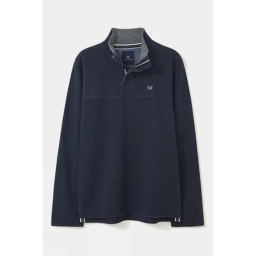Crew Clothing Mens Padstow Pique Quarter Zip Sweatshirt
