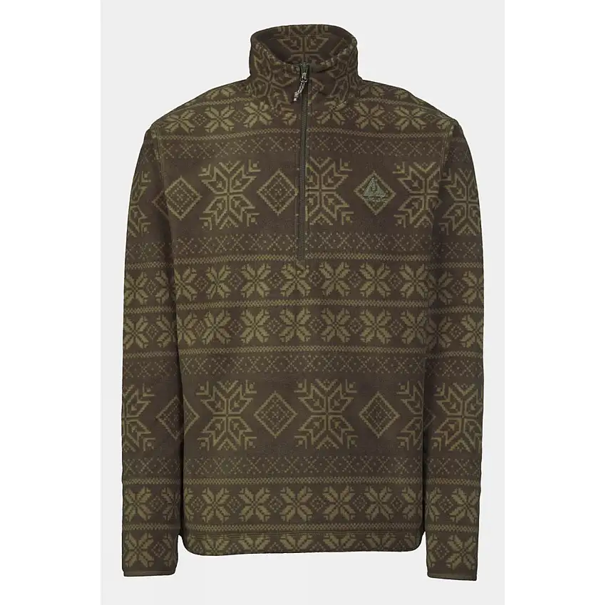 Ayacucho Mens Inverno Printed Half Zip Fleece