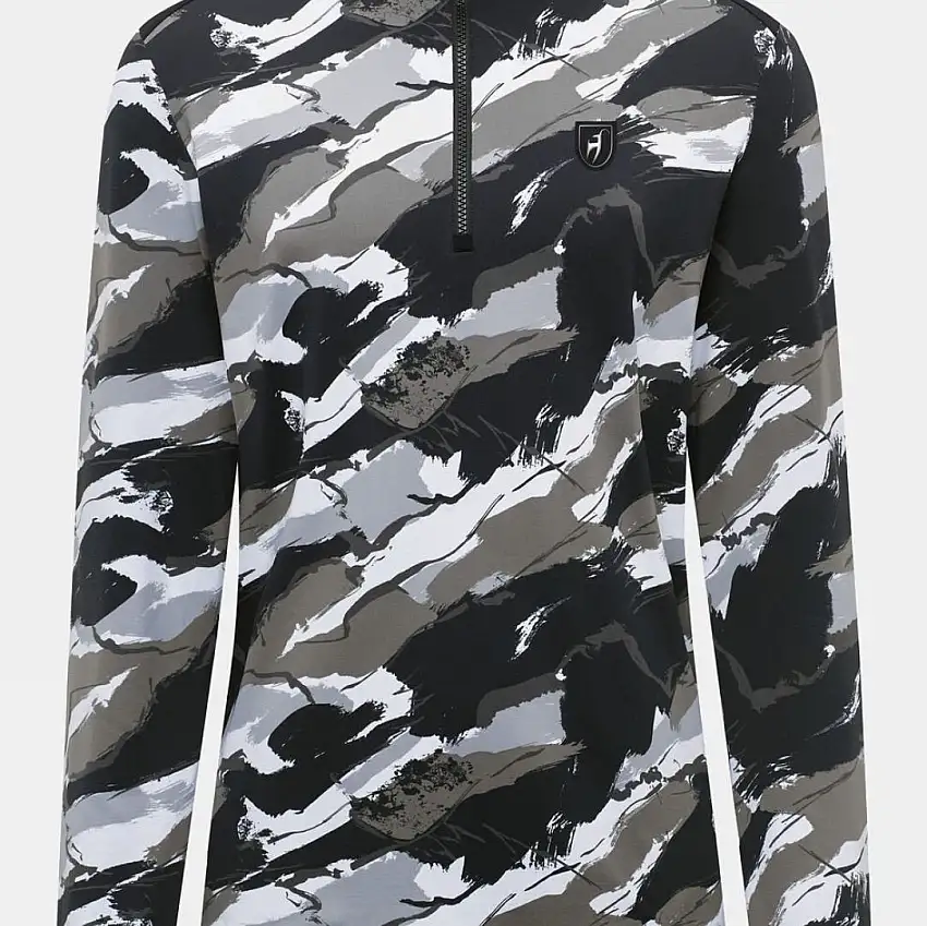 Toni Sailer Sports Mens Brendan Camou Half Zip Top