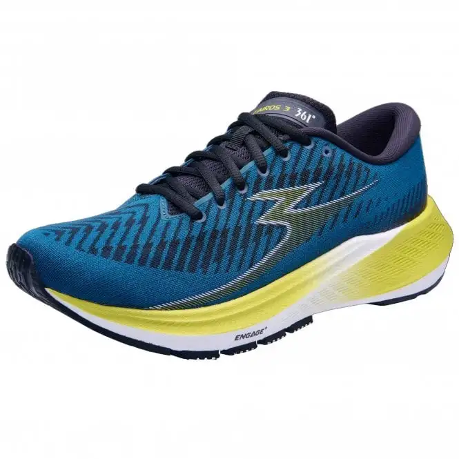 361° Kairos 3 Men's Running Shoes Dark Moss/Chartreuse