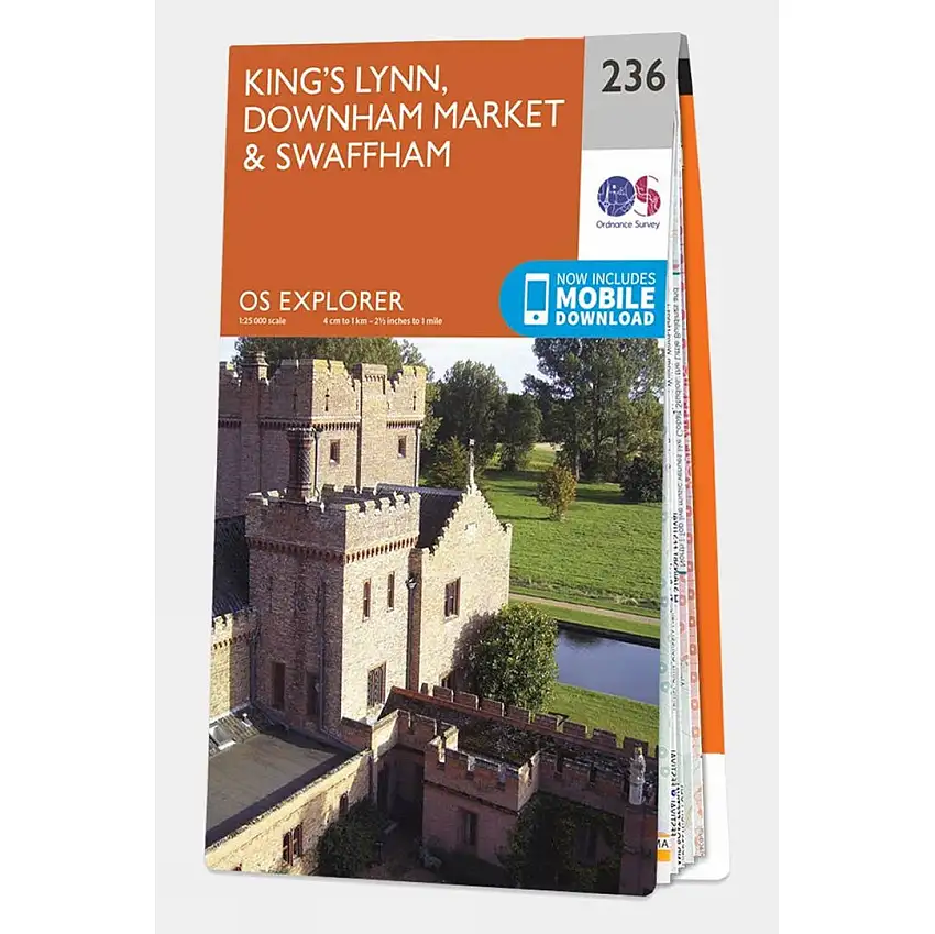 Ordnance Survey Explorer Map 236 King's Lynn, Downham Market and Swaffham